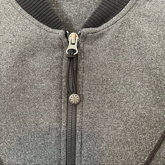 Athleta Bombastic Jersey Bomber Jacket Dark Gray Full-Zip XXS - Picture 4 of 7